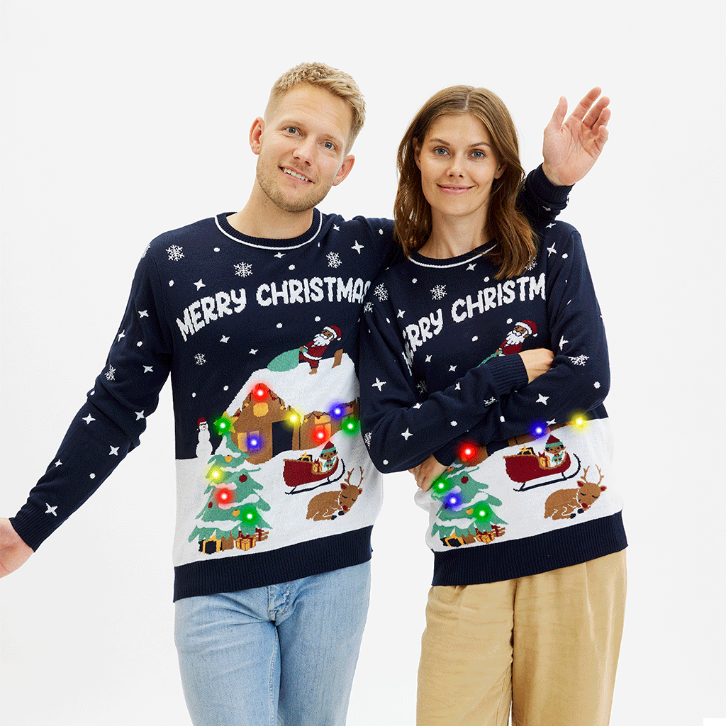 Der idyllische Weihnachtspullover - Herren